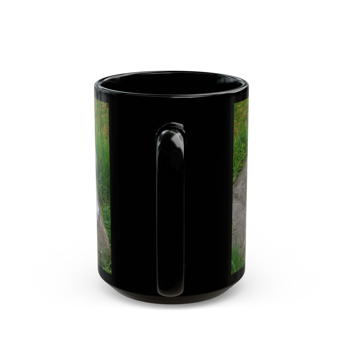 Cute Monkey Photo Black Mug - Perfect Gift for Animal Lovers