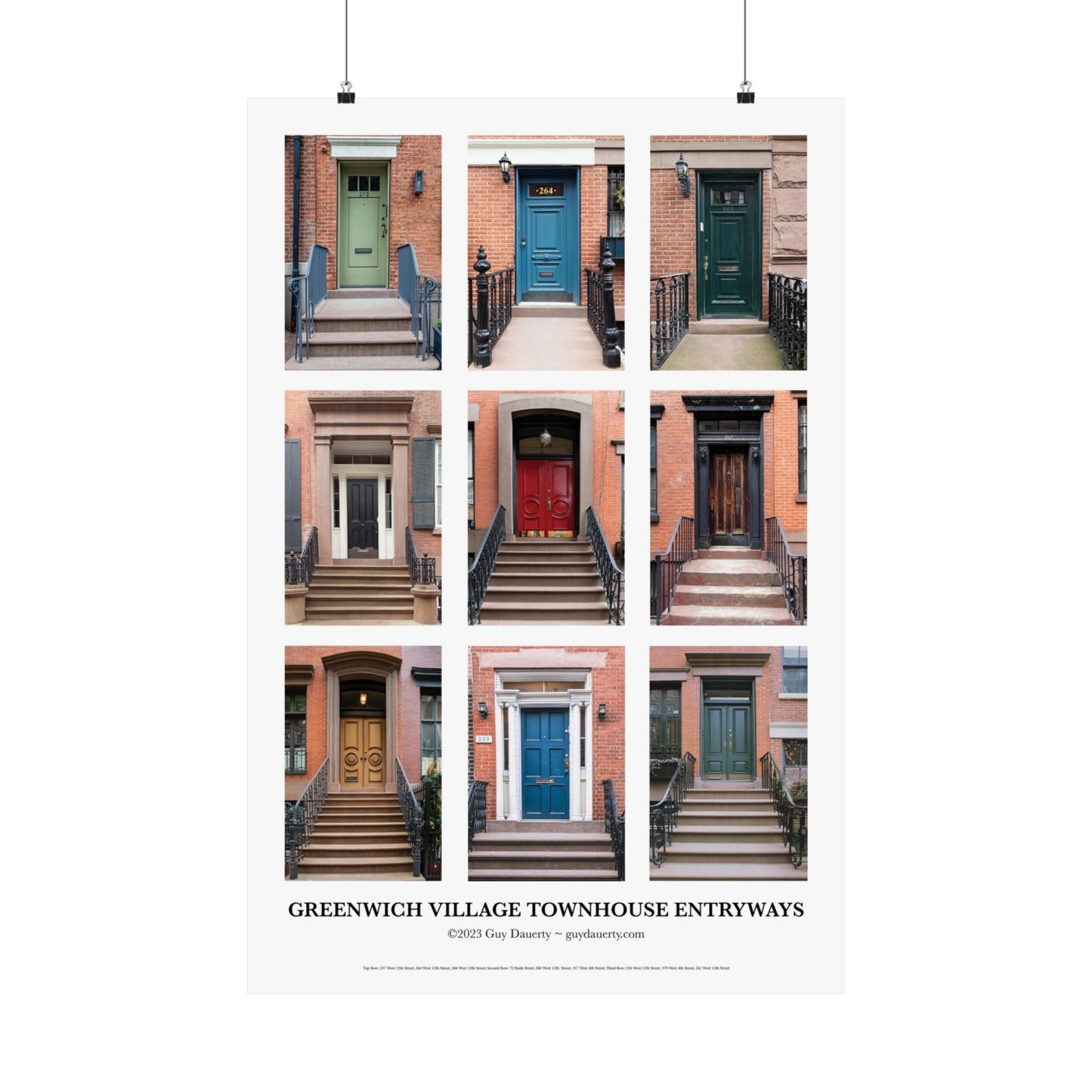 Greenwich Village Entryway Poster - Urban Home Decor, Wall Art for City Lovers