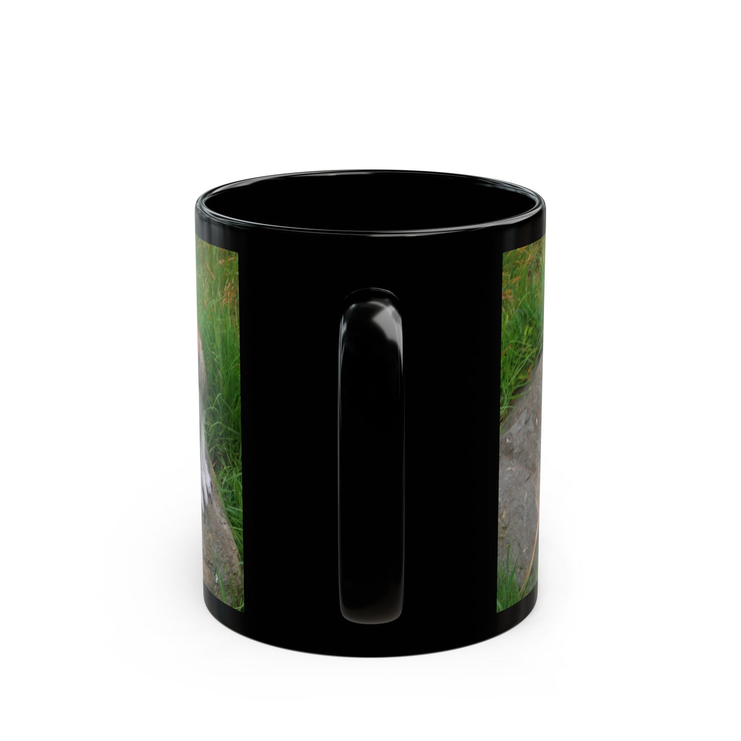 Cute Monkey Photo Black Mug - Perfect Gift for Animal Lovers