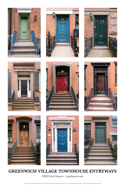 Greenwich Village Townhouses Print 10"x15"